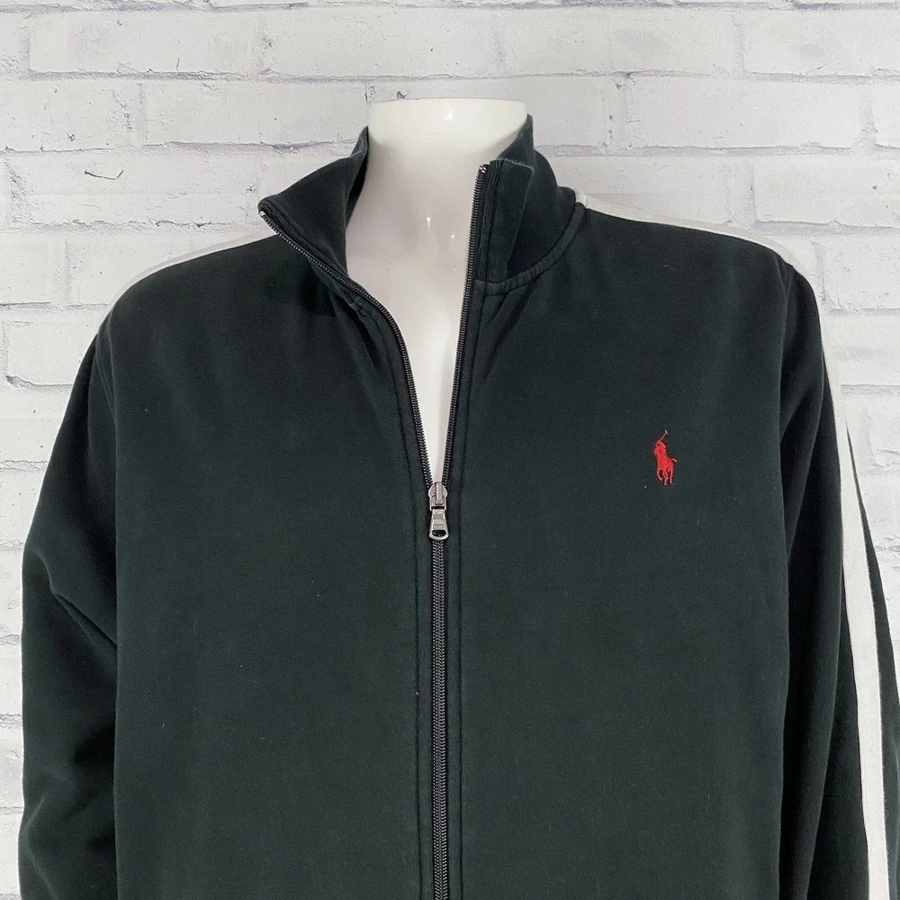 Ralph Lauren Polo Sweater Men's 2XL Full Zip Track Sweatshirt Performance
